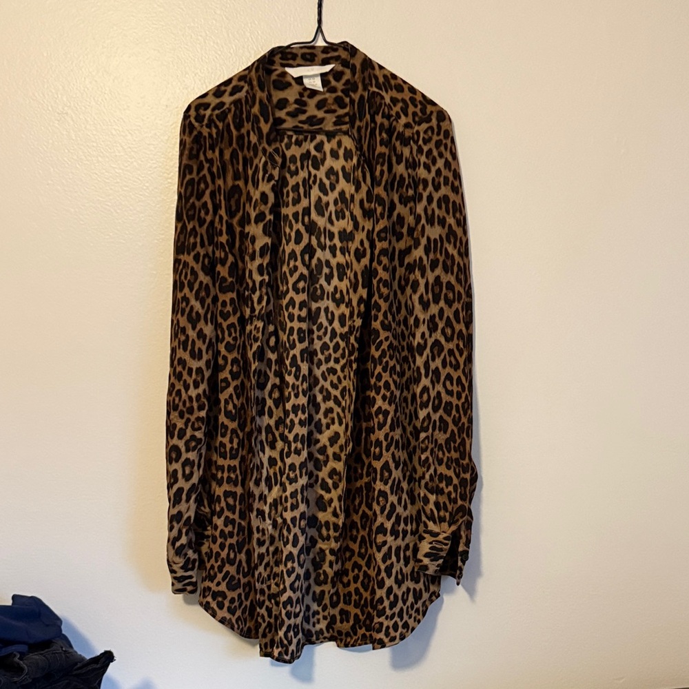 H&M Animal Print Button Down Shirt